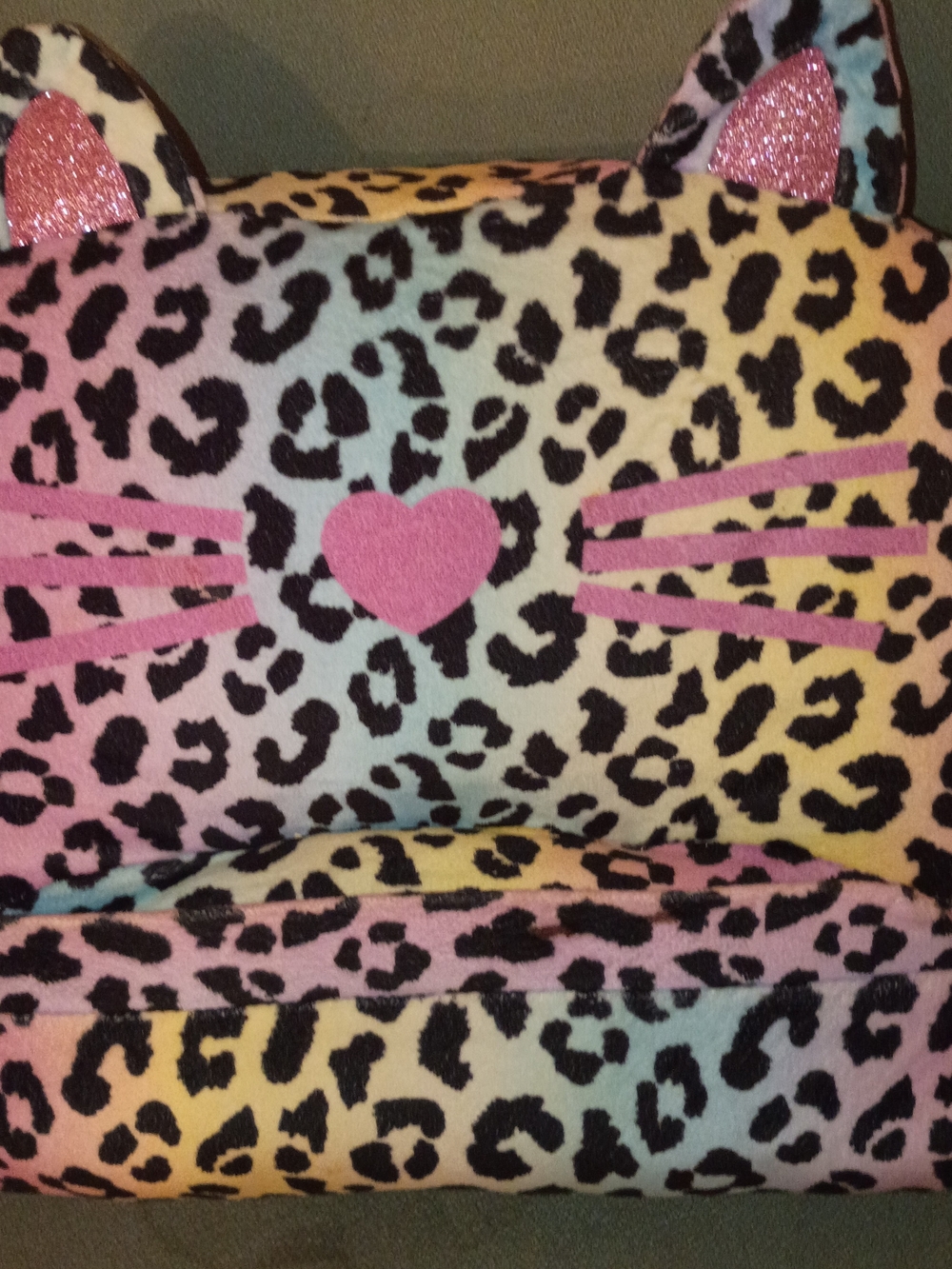 Kids Tablet Pillow In Colorful Leopard Print